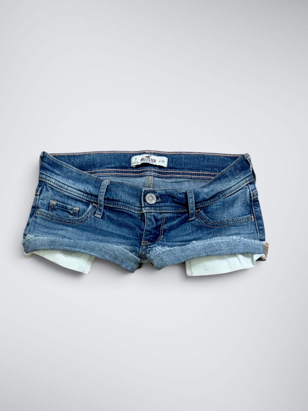 Early 2000s Hollister Ultra Low Rise Micro Denim Shorts